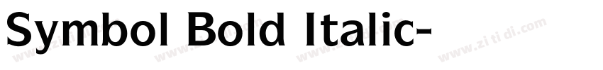 Symbol Bold Italic字体转换